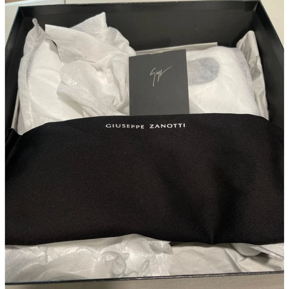 Giuseppe Zanotti Pigalle Ankle Boots Leather White NWT Size 37.5 US 7.5 - Picture 10 of 11